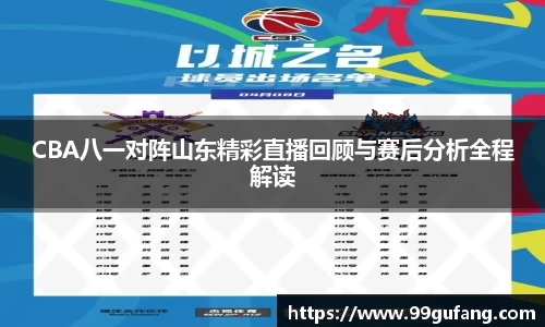 CBA八一对阵山东精彩直播回顾与赛后分析全程解读